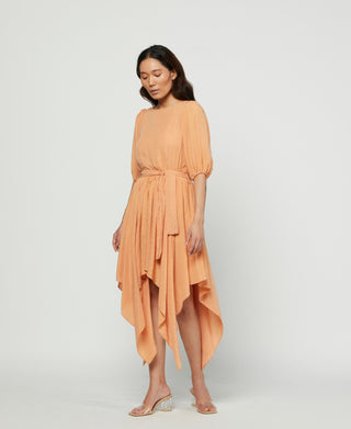 Meadow-Peach Bloom Dress-INDIASPOPUP.COM