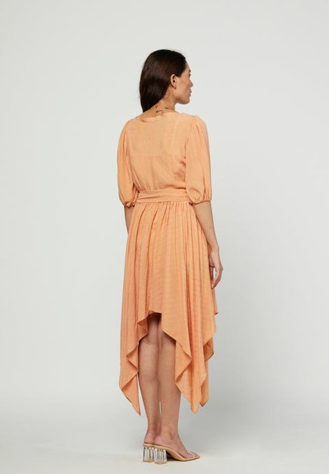 Meadow-Peach Bloom Dress-INDIASPOPUP.COM