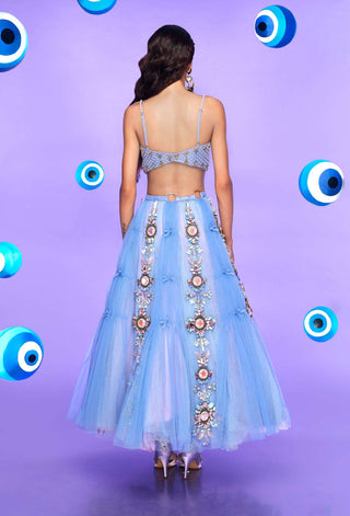 Papa Don'T Preach By Shubhika-Lilac Shaded Half Lehenga With Bralette-INDIASPOPUP.COM