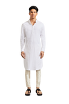 Kunal Rawal-White Plain Kurta-INDIASPOPUP.COM