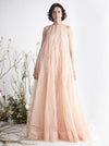 Pink Peacock Couture-Peach Trapeze Gown-INDIASPOPUP.COM