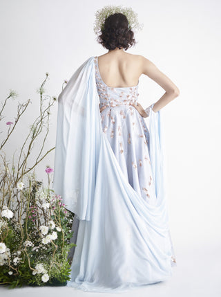 Pink Peacock Couture-Light Blue Gown-INDIASPOPUP.COM