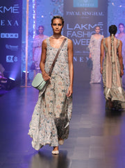 Payal Singhal-Mint & Blue Printed Kurta Set-INDIASPOPUP.COM