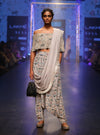 Payal Singhal-Mint & Blue Printed Dhoti Drape Set-INDIASPOPUP.COM