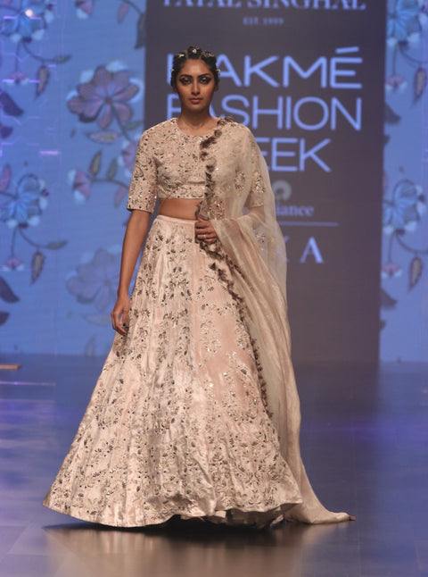 Payal Singhal-Stone Embroidered Lehenga Set-INDIASPOPUP.COM