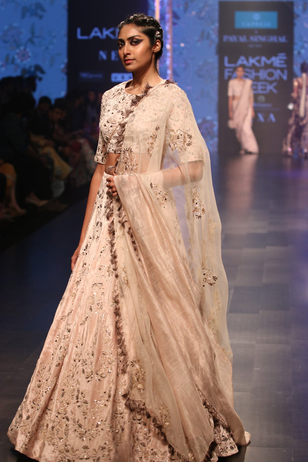 Payal Singhal-Stone Embroidered Lehenga Set-INDIASPOPUP.COM