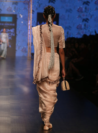 Payal Singhal-Stone Embroidered Saree Set-INDIASPOPUP.COM