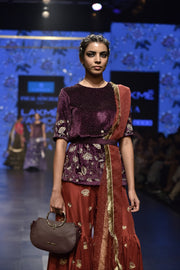 Payal Singhal-Purple Embroidered Sharara Set-INDIASPOPUP.COM