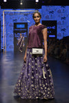 Payal Singhal-Purple & Blue Embroidered Lehenga Set-INDIASPOPUP.COM