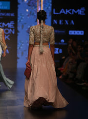 Payal Singhal-Dusky Rose Embroidered Lehenga Set-INDIASPOPUP.COM