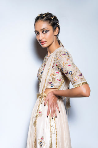 Payal Singhal-Stone Embroidered Palazzo Set-INDIASPOPUP.COM