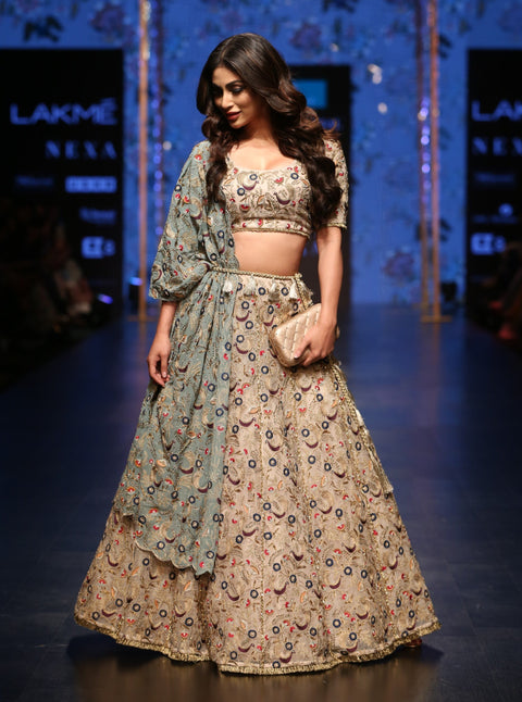 Payal Singhal - PS Girls: Athiya Shetty in our stone coloured lehenga and  jacket set is a perfect 10. Email inquiry@payalsinghal.com to order this  piece. | Facebook