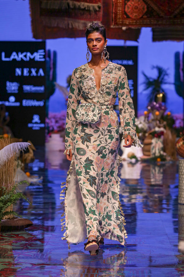 Payal Singhal-White Printed Kurta Set-INDIASPOPUP.COM
