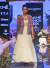 Payal Singhal-Chalk White Embroidered Lehenga Set-INDIASPOPUP.COM