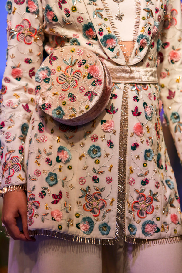 Payal Singhal-Chalk White Embroidered Jacket Set-INDIASPOPUP.COM