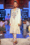 Payal Singhal-Chalk White Embroidered Kurta Set-INDIASPOPUP.COM