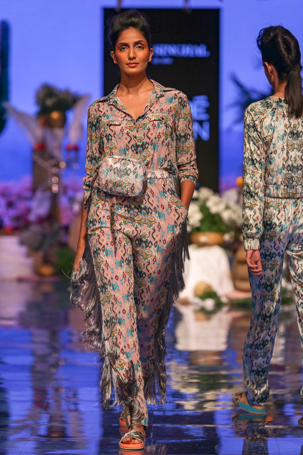 Payal Singhal-Pink Printed Jumpsuit-INDIASPOPUP.COM