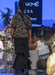 Payal Singhal-Black Embroidered Jacket Set With Pants-INDIASPOPUP.COM