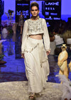 Payal Singhal-Chalk White Embroidered Skirt Set-INDIASPOPUP.COM