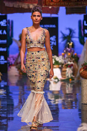 Payal Singhal-Stone Embroidered Lehenga Set-INDIASPOPUP.COM