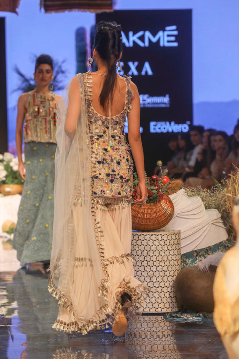 Payal Singhal-Stone Embroidered Kurta Set-INDIASPOPUP.COM
