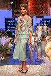 Payal Singhal-Periwinkle Blue Embroidered Palazzo Set-INDIASPOPUP.COM