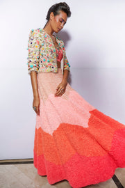 Payal Singhal-Chalk White Embroidered Lehenga Set-INDIASPOPUP.COM