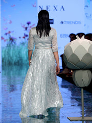 Payal Singhal-Pale Blue Embroidered Skirt Set-INDIASPOPUP.COM