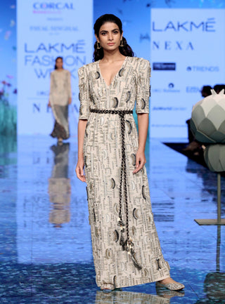 Payal Singhal-Stone Embroidered Gown-INDIASPOPUP.COM