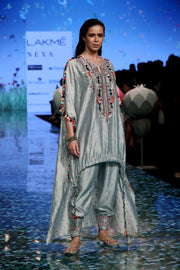 Payal Singhal-Pale Blue Embroidered Kurta Set-INDIASPOPUP.COM
