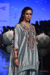 Payal Singhal-Pale Blue Embroidered Kurta Set-INDIASPOPUP.COM