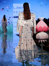 Payal Singhal-Lavender & Grey Printed Dress With Jacket-INDIASPOPUP.COM