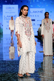Payal Singhal-Off White Embroidered Kurta Set-INDIASPOPUP.COM