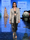Payal Singhal-Chalk White & Black Embroidered Jacket Set-INDIASPOPUP.COM