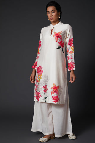 Balance By Rohit Bal-Ivory Printed With Palazzo-INDIASPOPUP.COM