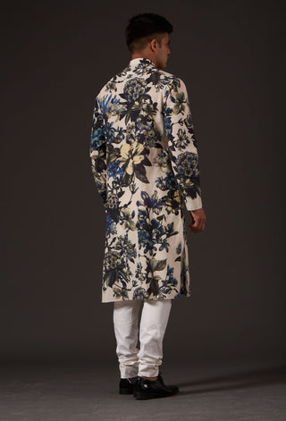 Balance By Rohit Bal-Ivory Printed Kurta-INDIASPOPUP.COM