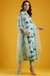 Aayushi Maniar-Aqua Printed Tunic Set-INDIASPOPUP.COM