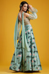 Aayushi Maniar-Aqua Printed Lehenga Set-INDIASPOPUP.COM