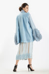 Nidhi Yasha-Blue Silk Douppion Skirt Set-INDIASPOPUP.COM