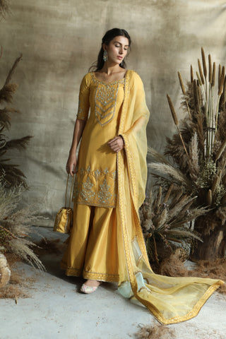 Turquoise By Rachit Khanna-Yellow Straight Suit-INDIASPOPUP.COM