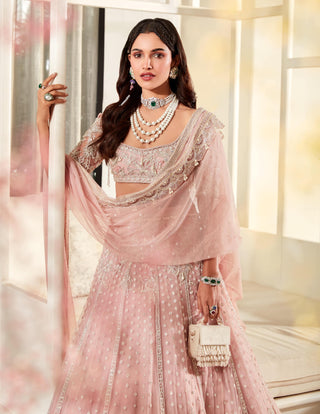 Ridhi Mehra-Zahra Light Pink Lehenga Set-INDIASPOPUP.COM