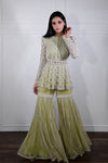 Ritika Mirchandani-Ivory Jade Embroidered Sharara Set-INDIASPOPUP.COM