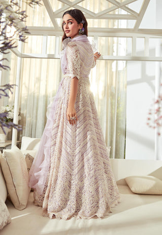 Ridhi Mehra-Coho Lilac Anarkali Set-INDIASPOPUP.COM