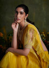 Ridhi Mehra-Primrose Yellow Draped Saree With Blouse-INDIASPOPUP.COM