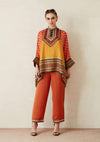 Rajdeep Ranawat-Orange Printed Tunic With Palazzo-INDIASPOPUP.COM