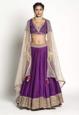 Rishi & Vibhuti-Shringhar Purple Lehenga Set-INDIASPOPUP.COM