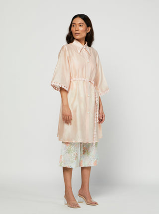 Meadow-Peach Lace Dress-INDIASPOPUP.COM