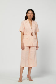 Meadow-Peach Linen Jacket & Pants-INDIASPOPUP.COM