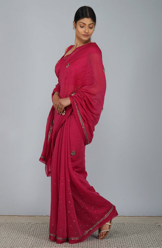Devyani Mehrotra-Rani Pink Satrangi Bella Saree-INDIASPOPUP.COM