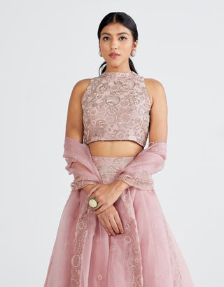 Megha Bansal-Barbie Pink Aira Lehenga Set-INDIASPOPUP.COM